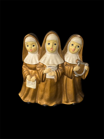 Vintage Singing Nuns Music Box Figurine